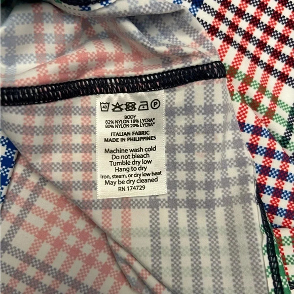 Kinona Make it Snappy Sleeveless Golf Top Vacation Plaid Sun Protection Size XL - Picture 11 of 12